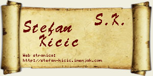 Stefan Kičić vizit kartica
